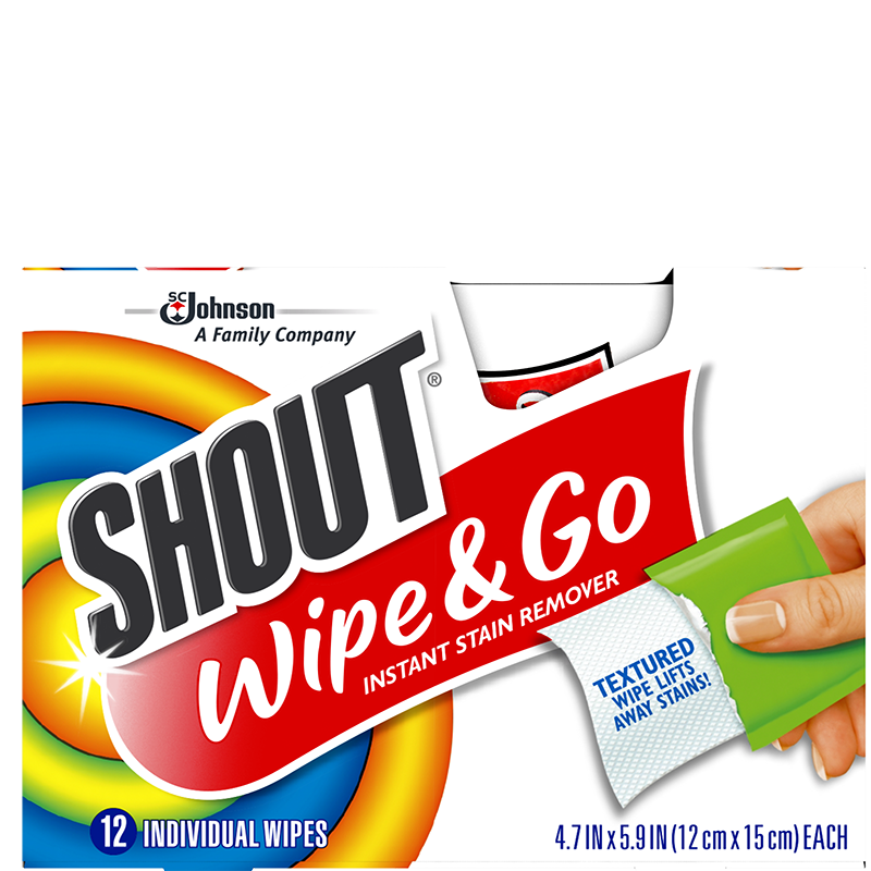 Shout Wipe And Go - 12 Wipes
