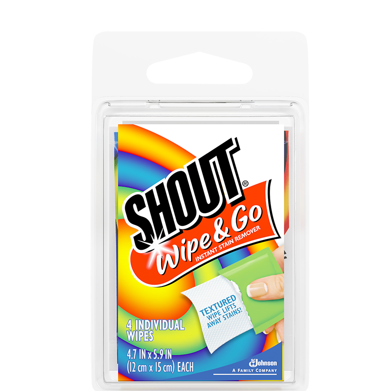 Shout Wipe And Go - 4 Single Wipes